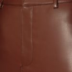 Mid-Rise Vegan Leather Maxi Skirt in Brown - Image 4