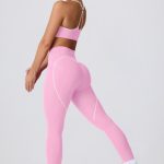 Soft Active Mid-Rise Leggings in Baby Pink