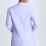 Oversized Single-Breasted Blazer in Soft Lilac - Image 4