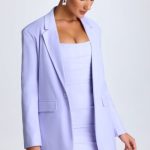 Oversized Single-Breasted Blazer in Soft Lilac - Image 7