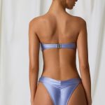 Ruched Cheeky Bikini Bottoms Lavender Purple - Image 2