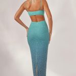Embellished Maxi Dress in Blue Ombr?? - Image 2