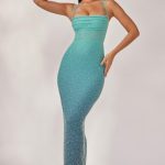 Embellished Maxi Dress in Blue Ombr?? - Image 8