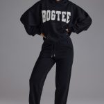 Petite Relaxed Mid-Rise Joggers in Black - Image 7