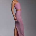 Embellished Mid Rise Gown Skirt in Light Pink - Image 3