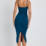Modal Ruched Layered Midaxi Dress in Deep Teal - Image 2