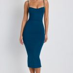 Modal Ruched Layered Midaxi Dress in Deep Teal - Image 7