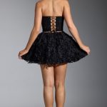 Floral-Appliqu?? Mini Skirt in Black - Image 2