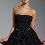 Floral-Appliqu?? Mini Skirt in Black - Image 16