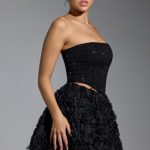Floral-Appliqu?? Mini Skirt in Black - Image 18