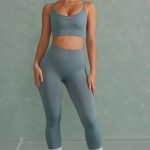Super Sculpt Full Length Leggings in Mineral Green - Image 6