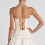 Bubble Hem Mid-Rise Micro Mini Skirt in Ivory - Image 2