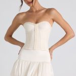 Bubble Hem Mid-Rise Micro Mini Skirt in Ivory - Image 6