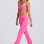 Soft Active Foldover Flared Trousers in Bubblegum Pink