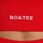 V-Neck Define Luxe Sports Bra in Red - Image 4