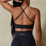 Low Back Define Luxe Sports Bra in Black - Image 2