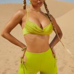 Embellished Mesh Bralet in Lime - Image 8