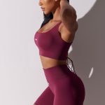 High Waist Super Sculpt Biker Shorts in Plum - Image 3
