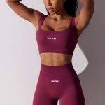 High Waist Super Sculpt Biker Shorts in Plum - Image 4