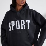 Oversized Hooded Sweatshirt in Black