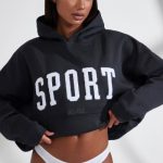 Oversized Hooded Sweatshirt in Black - Image 6