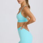 Soft Active Mini Shorts in Aqua - Image 3