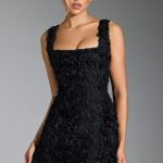Floral-Appliqu?? Corset Mini Dress in Black - Image 6