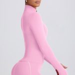 Soft Active Zip-Up Jacket in Baby Pink - Image 3