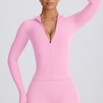 Soft Active Zip-Up Jacket in Baby Pink - Image 6