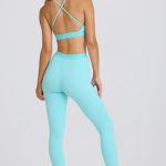 Petite Soft Active Leggings in Aqua - Image 2