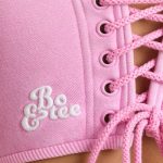 Corset Crop Top in Bubblegum Pink - Image 4