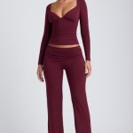 Tencel? Modal Ruched Long-Sleeve Top in Plum - Image 7