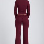 Tencel? Modal Ruched Long-Sleeve Top in Plum - Image 10
