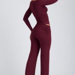 Tencel? Modal Ruched Long-Sleeve Top in Plum - Image 11