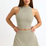 Soft Active Mini Skort in Mineral - Image 7