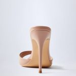 Almond-Toe Heeled Mules in Patent Pink - Image 2