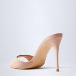 Almond-Toe Heeled Mules in Patent Pink - Image 5