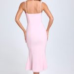 Lace-Trim Midaxi Dress in Blush - Image 2