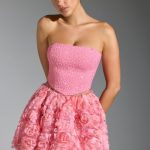 Embellished Corset Top in Pink