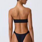 Embellished Wide Strap Cheeky Bikini Bottoms in Black - Image 2