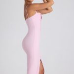 Button-Detail Midaxi Dress in Soft Pink - Image 3