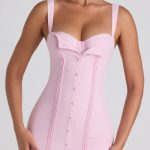 Button-Detail Midaxi Dress in Soft Pink - Image 4
