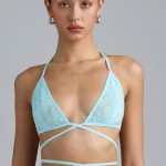 Embellished Cross-Strap Bikini Top in Ice Blue - Image 6