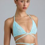 Embellished Cross-Strap Bikini Top in Ice Blue - Image 7