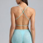 Embellished Mid-Rise Hot Pant Shorts in Ice Blue - Image 2