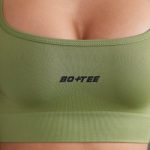 Long Sleeve Crop Top in Olive - Image 4