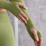 Long Sleeve Crop Top in Olive - Image 5