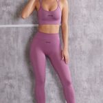 High Waist Seamless Leggings in Mauve
