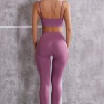 High Waist Seamless Leggings in Mauve - Image 2