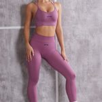 High Waist Seamless Leggings in Mauve - Image 5